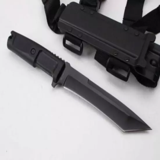 TOP QUALITY 5mm UTILITY SHARP MILITARY COMBAT RESCUE BOWIE HUNTING BOOT KNIFE