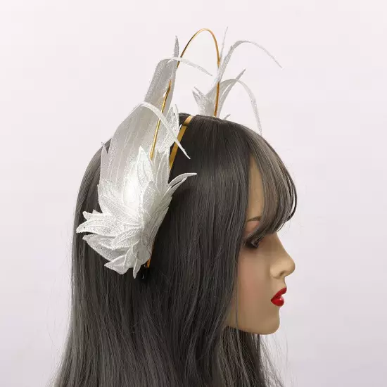 Women's Angel Style Headband With Feather Costume Headpiece 2 Colors