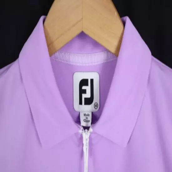 NWT FootJoy Womens Sz XS Purple Interlock Microstripe Panel Shirt