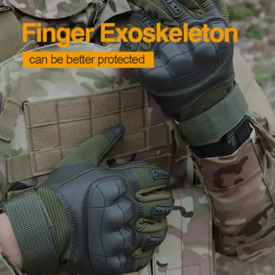 Mens Tactical Gloves Touch Screen Windproof Full Finger Gloves Army Military USA