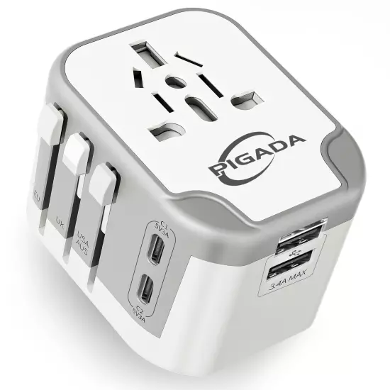 Universal Travel Adapter Power One International Wall Charger AC Plug Adaptor 