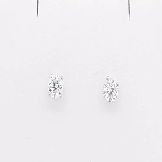 14k White Gold .50ctw Lab Grown Diamond Stud Earrings 0.5g Eblcrdu 144030004789