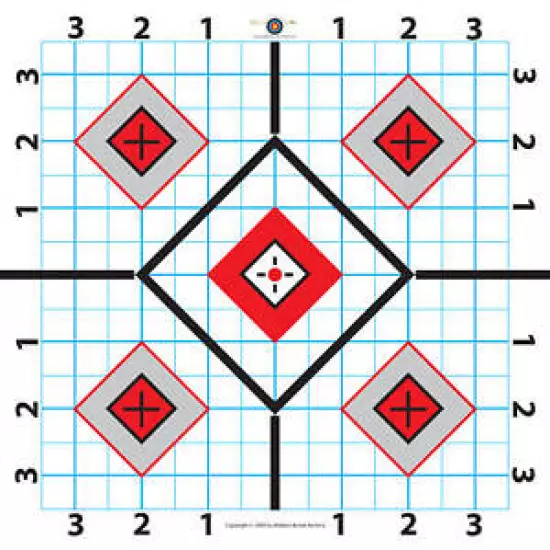 Wallace Brook 100 Yard Rifle Paper Target-Great for Sighting in Scope