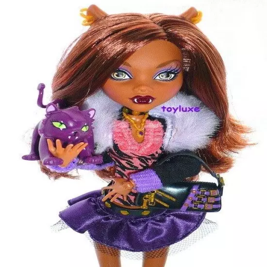 Monster High ORIGINAL Clawdeen Wolf Doll & Pet Cat CRESENT Werewolf New RARE