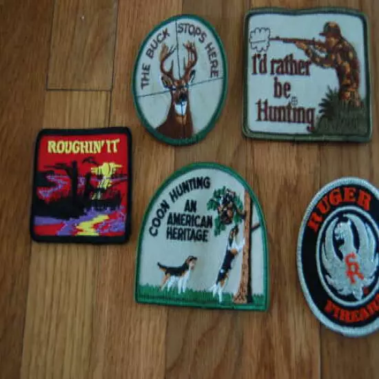 Group of 13 Voyager Hunting Related Emblems - Elk, Bear, Duck etc