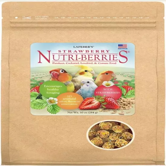 Lafeber LIMITED EDITION Strawberry Nutri-Berries Bird Treat For Small Birds 10oz