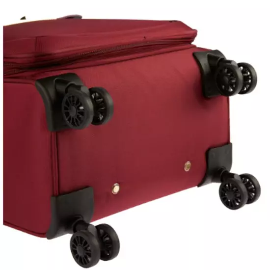 Samantha Brown Luggage 22" Upright Spinner Travel Packing Cubes Burgundy