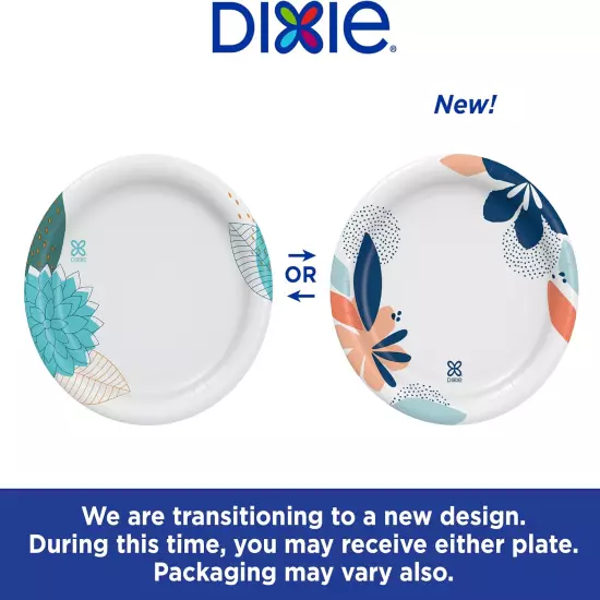 Everyday Paper Plates, 6 7/8", Dessert or Snack Size Printed Disposable Plates,