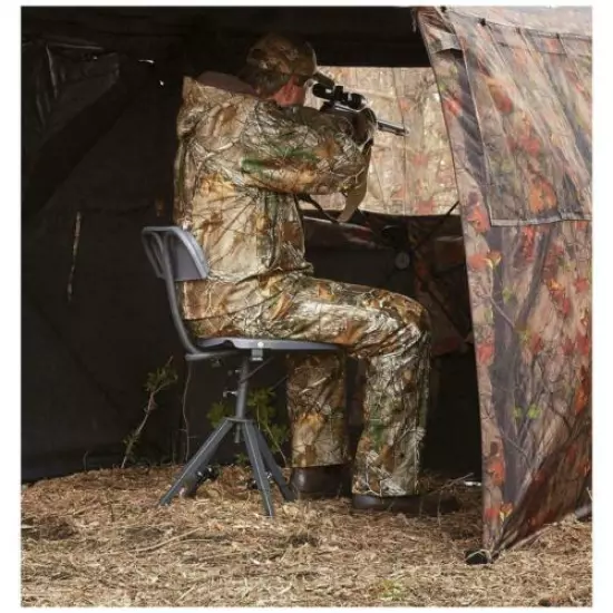 GUIDE GEAR 360 Degree Swivel Blind Hunting Chair 300lb Cap Shooting Backrest