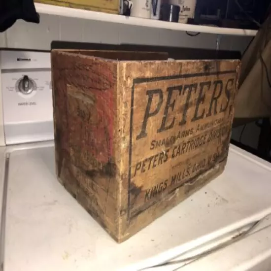 Peters Cartridge Wooden Ammo Box (Small Arms Ammunition)