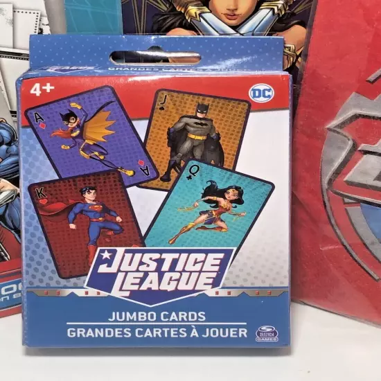 "Justice League" Birthday Party Supplies, Napkins, Sticker Books Cake Toppers 