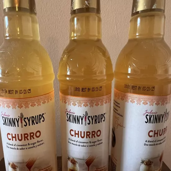 Jordan’s Skinny Syrups Churro SET OF 3 Sugar Free 0 Calories