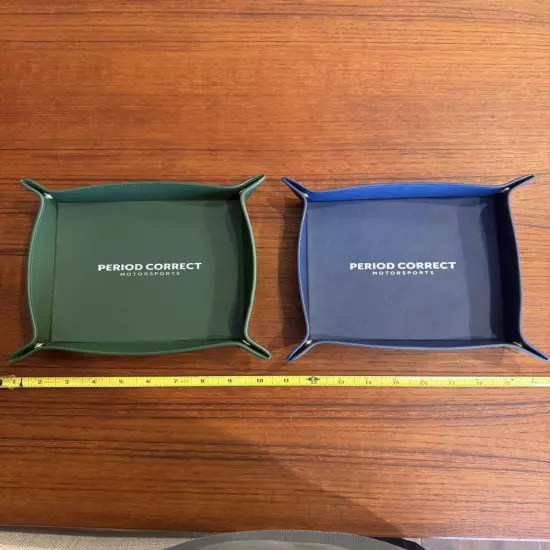 Period Correct - leather valet Snap tray - Set Of 2