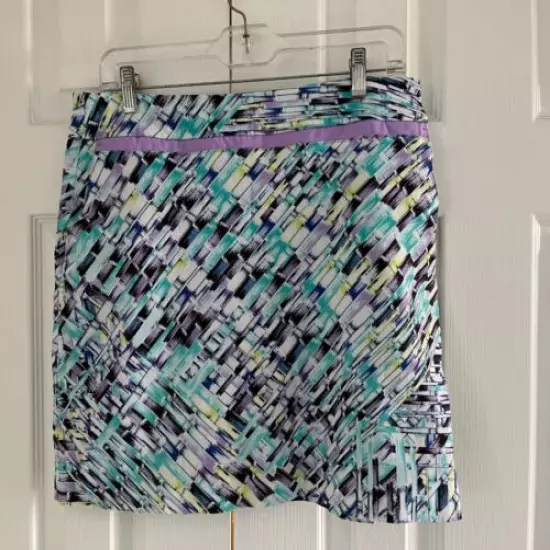 EP Pro Women's Golf Skort Crosshatch Print Skirt/Shorts W/Pockets - Size Large