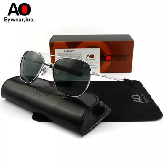 Pilot AO Sunglasses Men Top Quality Brand Designer AGX Tempered Glass Lens Sun