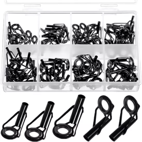 50 Pieces Fishing Rod Tip Repair Kit Rod Tips Kit Replacement for Freshwater Sal