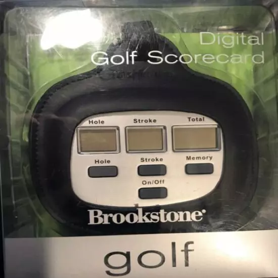 NOS Brookstone Electronic Golf Scorecard - Easy To Use Golf Scorecard 