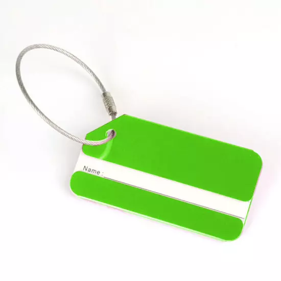 Travel Aluminium Plane Luggage Tags Suitcase Label Name Address ID Baggage Tag ^