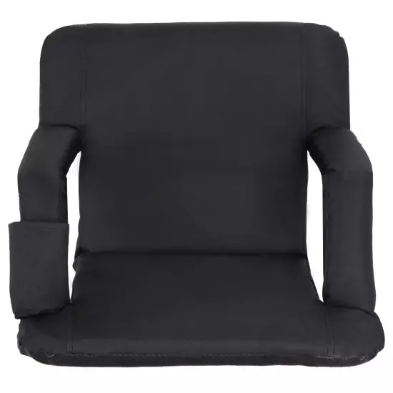 5 Reclining Positions Ergonomics Stadium Seats Chairs For Bleachers Black