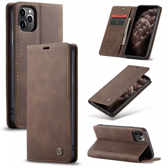 Flip Leather Wallet Case Shockproof For Apple iPhone XR 11 12 13 14 15 16 ProMax