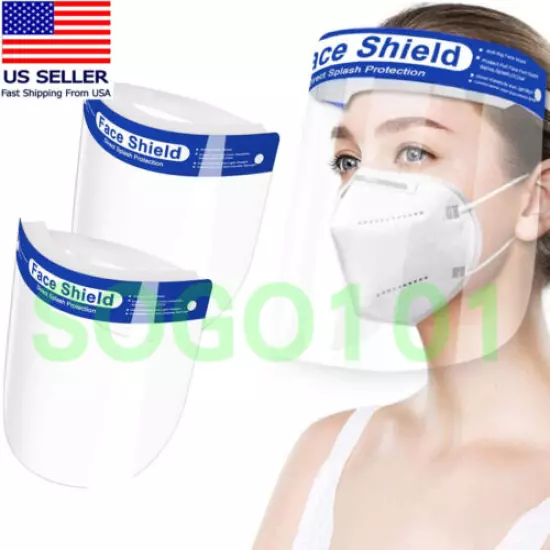 20PCS ADULT Full Face Shield Reusable Protection Cover Face Eye Cashier Helmet