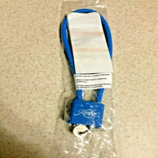 Genuine KIMBER Blue Cable Gun Lock With 2 Keys R15LC13 3383-1 NEW IN PACKAGE.