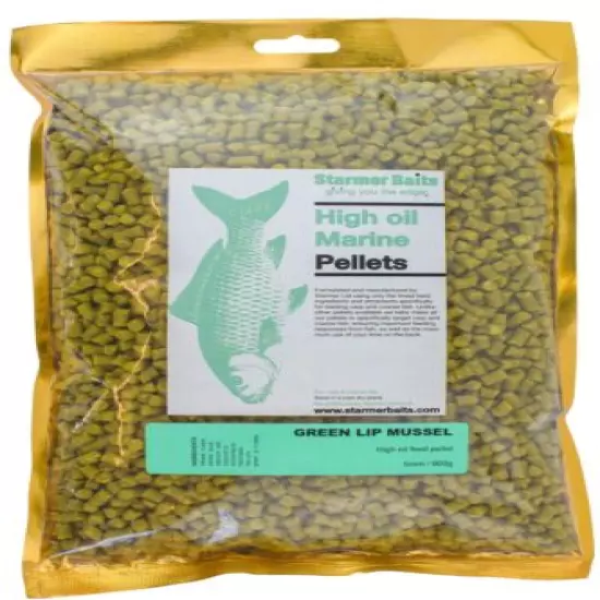 Green lip mussel marine feed pellets for carp & coarse fishing 5mm