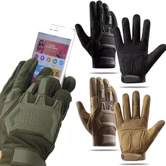 Tactical Gloves Touch Screen Full Finger Gloves Military Combat Airsoft Hunting