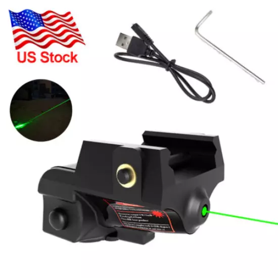 Rechargeable USB Compact Green Laser Sight Pistol For Glock 17 18c 19 Taurus G2C