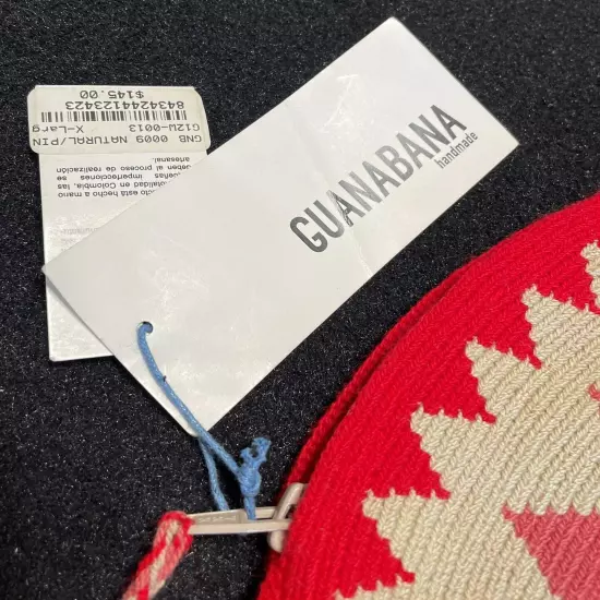 NWT Guanabana Handmade Knit Crochet ￼Clutch Purse Tassel Detail $145 NEW