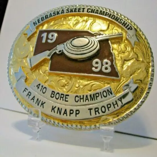 1998 Nebraska Skeet Shooting Championship .410 BORE KNAPP TROPHY Belt Buckle