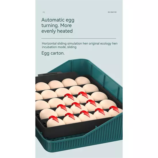 Egg Incubator for Hatching Egg Full Automatic 25x Eggs Turning Duck Chicken Egg