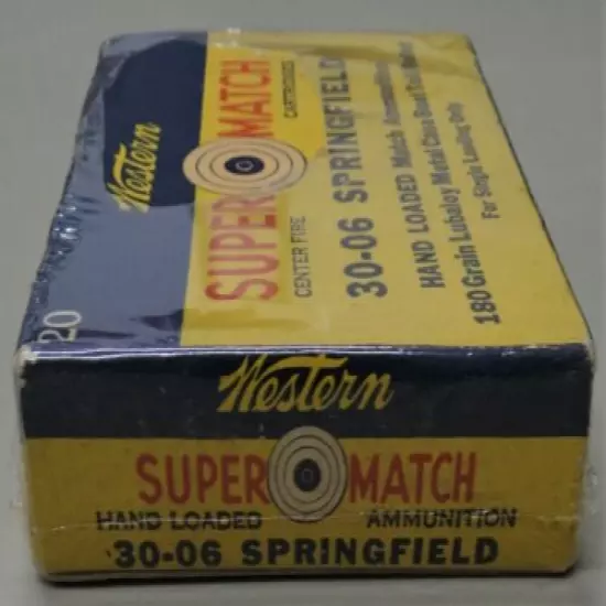 Western Super Match "Hand Loaded" 30-06 Match Ammo Box