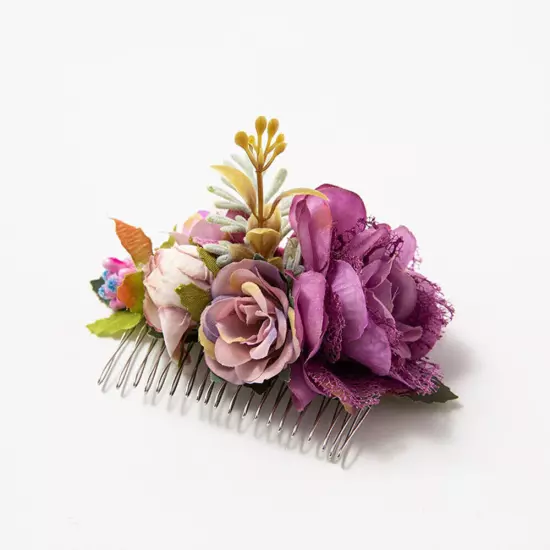 Bridal Boho Rose Flower Hair Comb Clip Hairpin Wedding Party Hair Accessories□