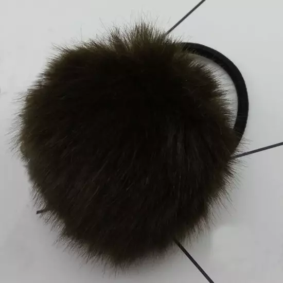 2/1PCS 6/5cm Fluffy Pompom Elastic Hair Ties Bobbles Fur Ball Ponytail Band