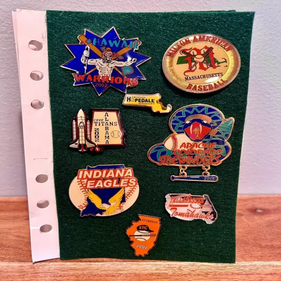 Lot of 43 Rare Little League World Series Cooperstown Baseball Trading Pins 2002