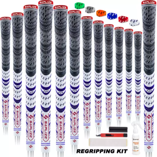 MultiCompound Hybrid Golf Grips, 13 Piece with Complete Regripping Kit, Midsize