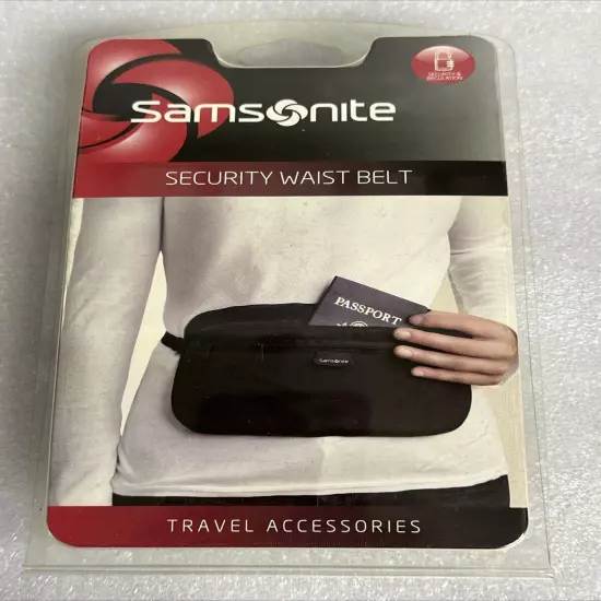 SAMSONITE Travel Security Waist Belt BLACK Luggage 44811-1041 Wallet/Passport