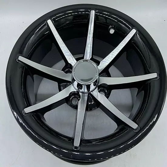 4 Pack - GOLF CART 12"x7" "Classic" ALUMINUM OFFSET WHEELS / RIMS 4x4 4x101.6mm