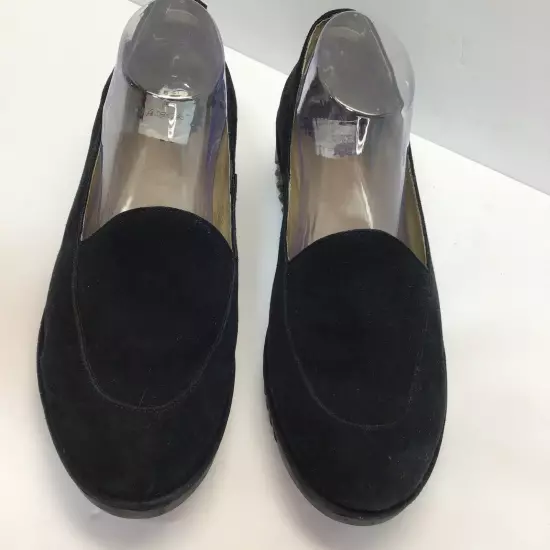 FLY London Leather Slip-Ons Luan Black 39 W Suede Size 7