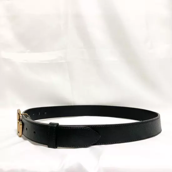 GUCCI GG Marmont Belt Leather Gold Black