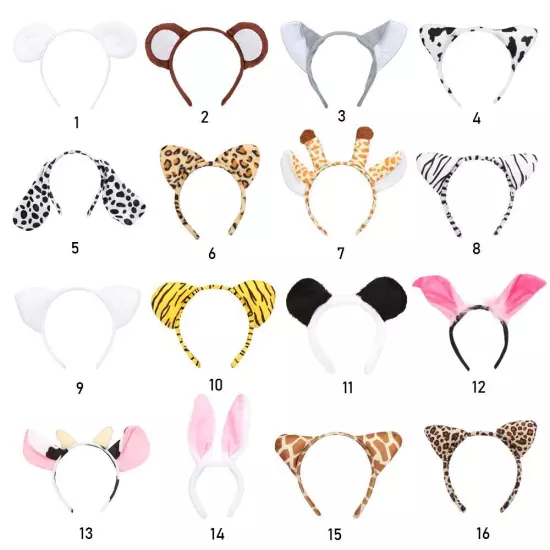 Dog Zebra Cartoon Animals Ears Headband Party Supply Hair Accessories Hair Band