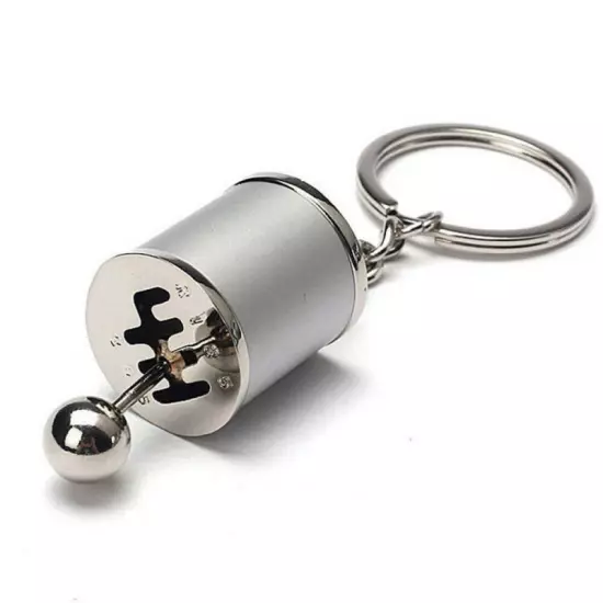 Creative Race Car Stalls Head Keychains Six-Speed Manual Shift Gear Keychain