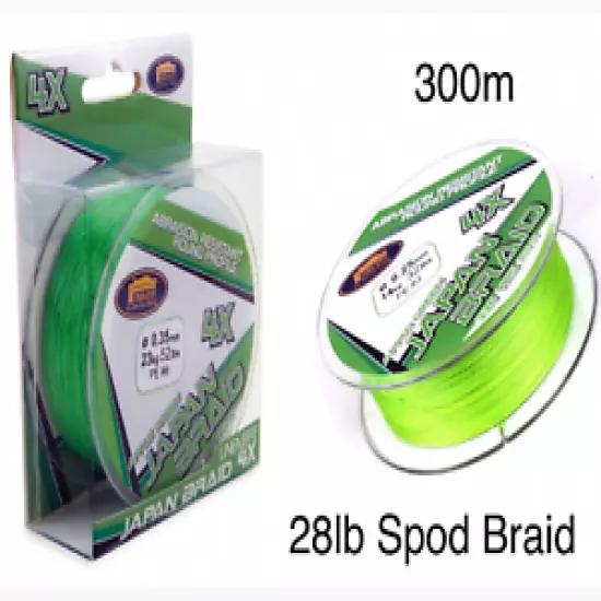 Spod Marker Braid 28lb Fluro Yellow Super Smooth Low Stretch - 300m Spool