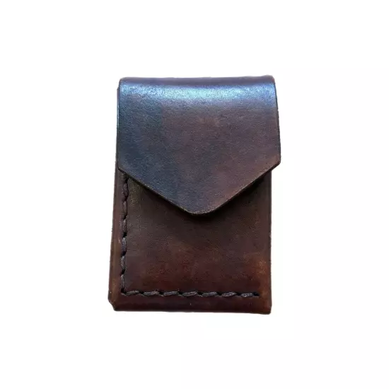 JJ Leathersmith Wallet Lucais Brown Veg Tanned Leather Minimalistic