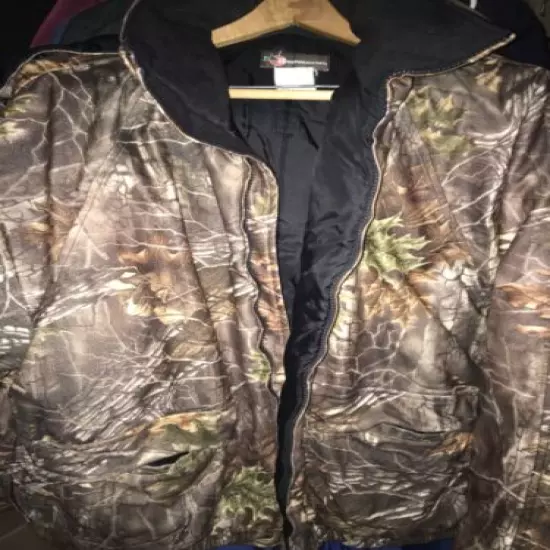 Bushmaster XL INSULATED waterPROOFed Fall Woodland warm HUNTING CAMO COAT