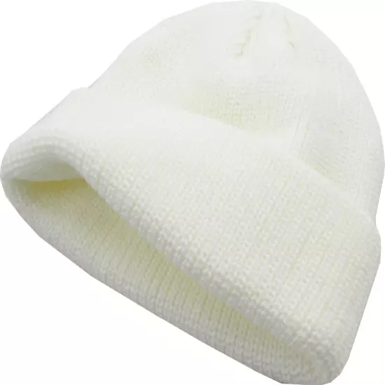 Warm Winter Knit Cuff Beanie Cap Fisherman Watch Cap Daily Ski Hat Skully