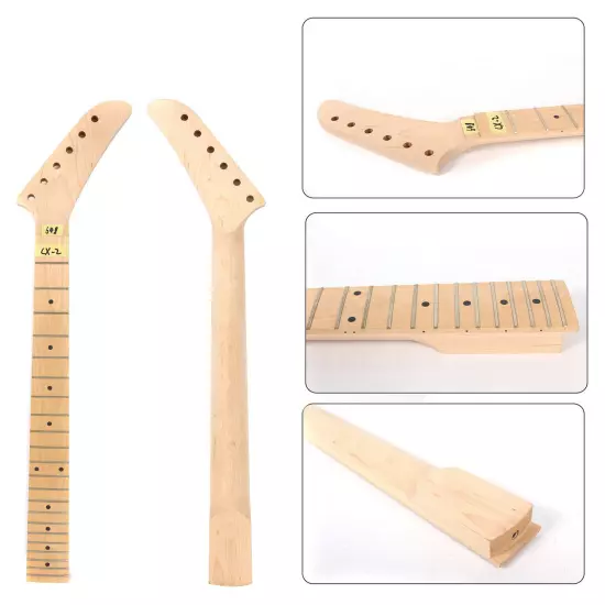 22 fret guitar neck 24.75inch Maple Fretboard Dot Inlay for banana headstock