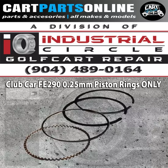 Club Car FE290 0.25mm 5177 Piston Rings ONLY