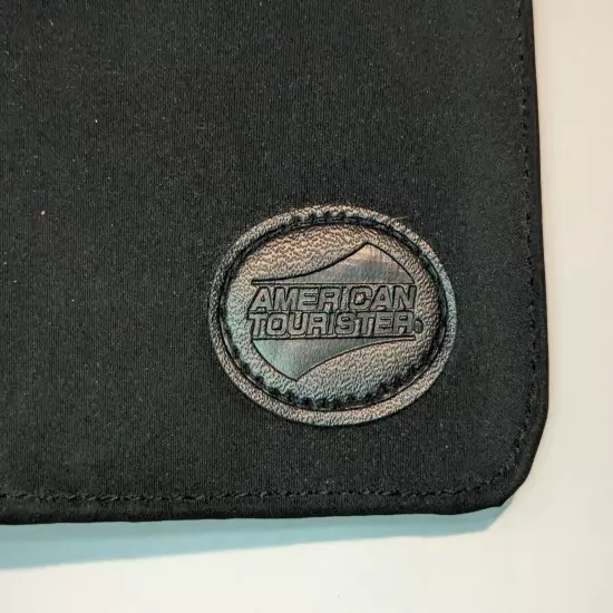 American Tourister Zip Travel Wallet Passport Holder Card Keeper Black 8.5"